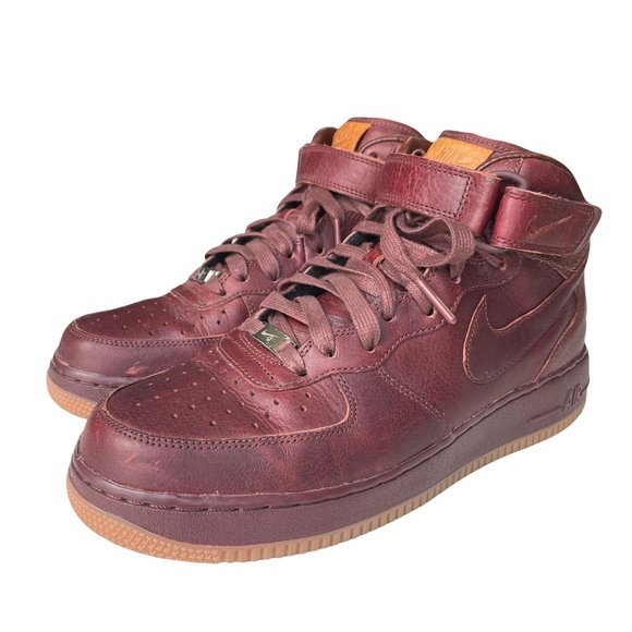 nike air force 1 high maroon
